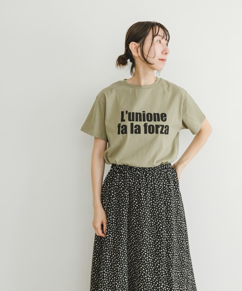 ITEMS URBANRESEARCH（アイテムズ アーバンリサーチ）の「ロゴハンソデTシャツ（Tシャツ/カットソー・レディース・ブルー系その他/ホワイト系その他/ライトカーキ/ホワイト・FREE）」の14枚目の写真