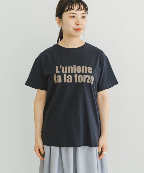 ITEMS URBANRESEARCH（アイテムズ アーバンリサーチ）の「ロゴハンソデTシャツ（Tシャツ/カットソー・レディース・ブルー系その他/ホワイト系その他/ライトカーキ/ホワイト・FREE）」の8枚目の写真