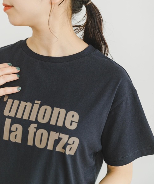 ITEMS URBANRESEARCH（アイテムズ アーバンリサーチ）の「ロゴハンソデTシャツ（Tシャツ/カットソー・レディース・ブルー系その他/ホワイト系その他/ライトカーキ/ホワイト・FREE）」の11枚目の写真