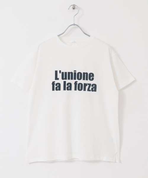 ITEMS URBANRESEARCH（アイテムズ アーバンリサーチ）の「ロゴハンソデTシャツ（Tシャツ/カットソー・レディース・ブルー系その他/ホワイト系その他/ライトカーキ/ホワイト・FREE）」の6枚目の写真