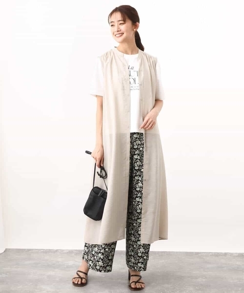 MK MICHEL KLEIN（エムケーミッシェルクラン）の「スキッパーカラー2wayワンピース/洗える（シャツワンピース・レディース・ベージュ/ライトブラウン・38）」の22枚目の写真