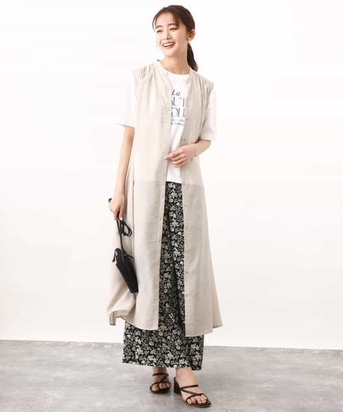 MK MICHEL KLEIN（エムケーミッシェルクラン）の「スキッパーカラー2wayワンピース/洗える（シャツワンピース・レディース・ベージュ/ライトブラウン・38）」の21枚目の写真