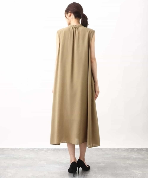 MK MICHEL KLEIN（エムケーミッシェルクラン）の「スキッパーカラー2wayワンピース/洗える（シャツワンピース・レディース・ベージュ/ライトブラウン・38）」の6枚目の写真