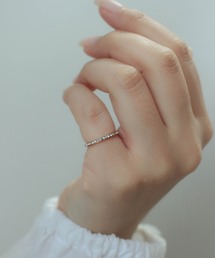 金属アレルギー/half eternity pinky ring/サージカルステンレス