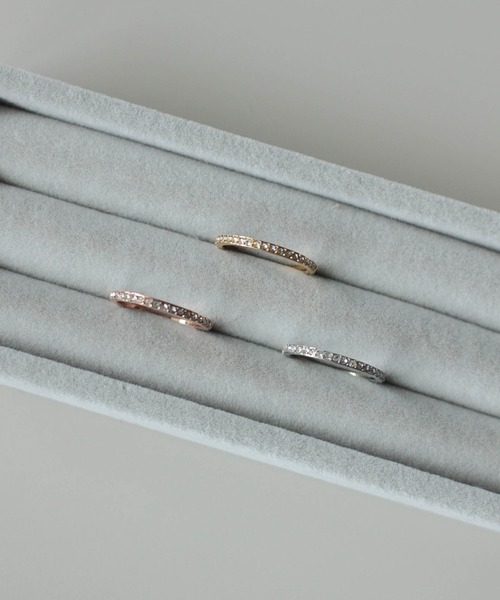 ebine（エビネ）の「金属アレルギー/half eternity pinky ring/サージカルステンレス（リング・レディース・シルバー/ゴールド/ピンクゴールド・1号/3号/5号）」の9枚目の写真