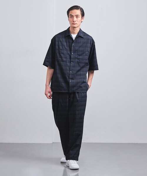 UNITED ARROWS（ユナイテッドアローズ）の「DotAir ドットエア チェック ダブルポケット ヘムコードシャツ -ストレッチ-（シャツ/ブラウス・メンズ・ネイビー・L/M/S）」の8枚目の写真