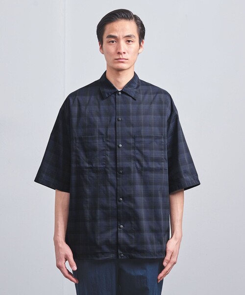 UNITED ARROWS（ユナイテッドアローズ）の「DotAir ドットエア チェック ダブルポケット ヘムコードシャツ -ストレッチ-（シャツ/ブラウス・メンズ・ネイビー・L/M/S）」の12枚目の写真