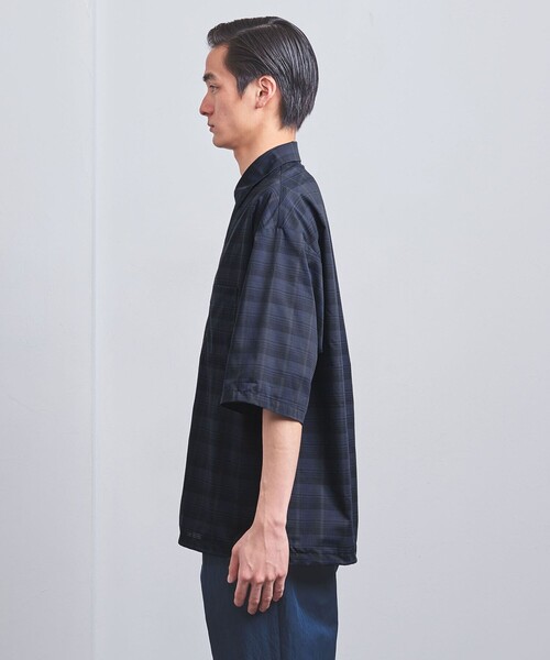 UNITED ARROWS（ユナイテッドアローズ）の「DotAir ドットエア チェック ダブルポケット ヘムコードシャツ -ストレッチ-（シャツ/ブラウス・メンズ・ネイビー・L/M/S）」の13枚目の写真
