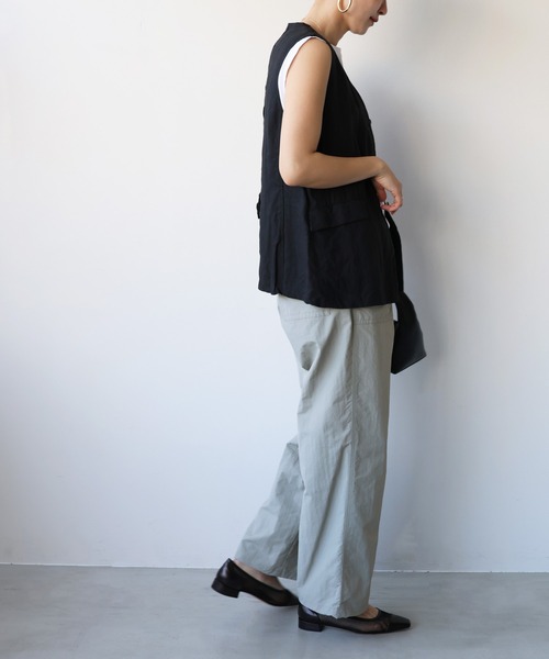✨️美品✨ティッカ TICCA 麻 リネン バックレースアップ 長袖シャツ 濃紺 TICCA ティッカ バックレースアップ リネンシャツ ネイビー 麻