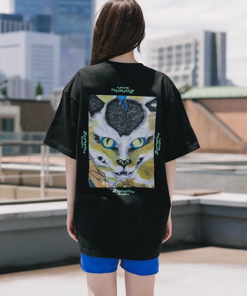 LONELY/論理（ロンリー）の「LONELY(論理)/ロンリー BAKENEKO2 TEE Tシャツ（Tシャツ/カットソー・メンズ・ホワイト/ブラック・XL/L/M）」の10枚目の写真