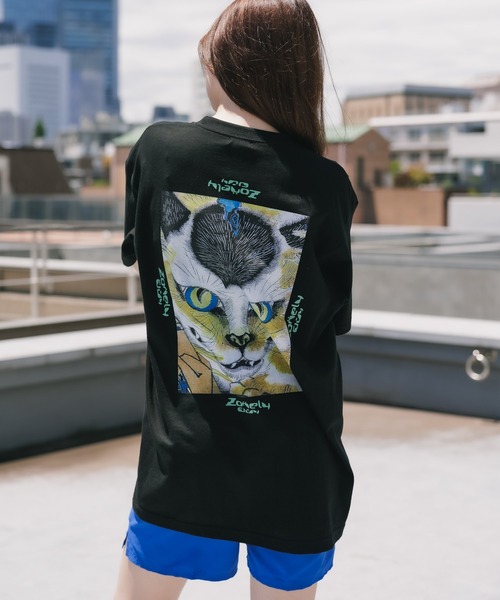LONELY/論理（ロンリー）の「LONELY(論理)/ロンリー BAKENEKO2 TEE Tシャツ（Tシャツ/カットソー・メンズ・ホワイト/ブラック・XL/L/M）」の19枚目の写真