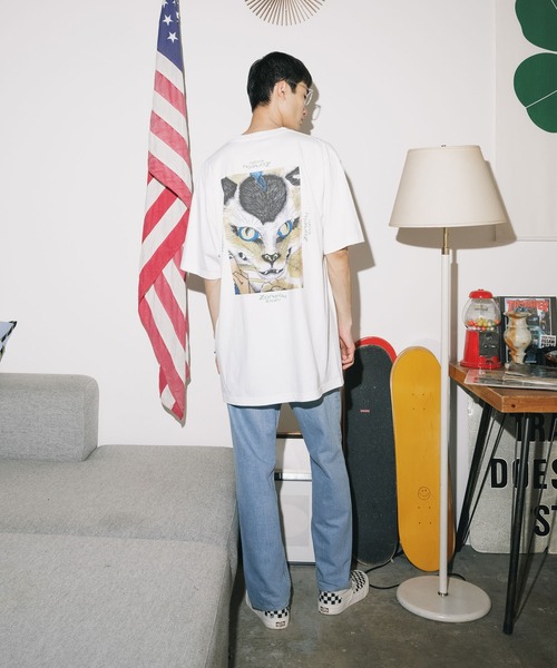 LONELY/論理（ロンリー）の「LONELY(論理)/ロンリー BAKENEKO2 TEE Tシャツ（Tシャツ/カットソー・メンズ・ホワイト/ブラック・XL/L/M）」の14枚目の写真