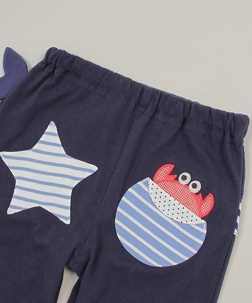 baby cheer（ベイビーチアー）の「クジラハーフパンツ（スウェットパンツ・キッズ・ネイビー・120cm/110cm/100cm/90cm/80ｃｍ）」の11枚目の写真
