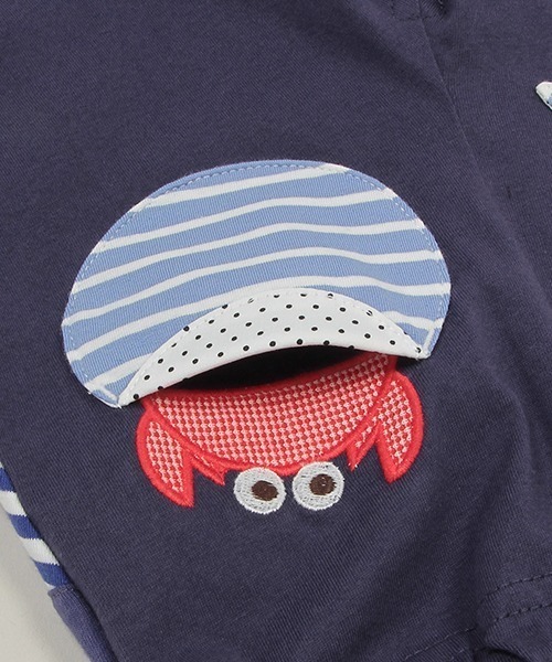 baby cheer（ベイビーチアー）の「クジラハーフパンツ（スウェットパンツ・キッズ・ネイビー・120cm/110cm/100cm/90cm/80ｃｍ）」の14枚目の写真