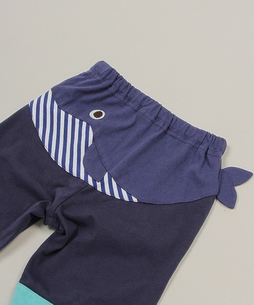 baby cheer（ベイビーチアー）の「クジラハーフパンツ（スウェットパンツ・キッズ・ネイビー・120cm/110cm/100cm/90cm/80ｃｍ）」の17枚目の写真