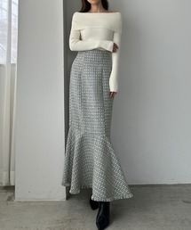 Louere（ルエレ）の「ラメツイードフリンジマーメイドスカート（スカート・レディース）」