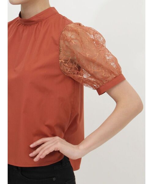 MURUA（ムルーア）の「レーススリーブブラウス（シャツ/ブラウス・レディース・ライム/オレンジ/ブラック・FREE）」の18枚目の写真