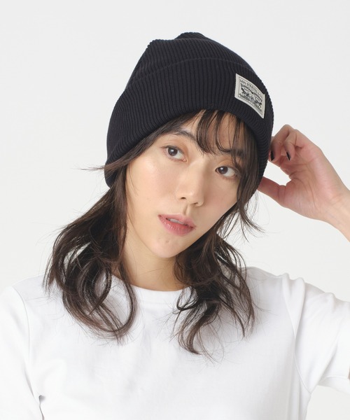 Levi's（リーバイス）の「Levi's/リーバイス BACKPATCH ビーニー ブラック（ニットキャップ/ビーニー・メンズ・ブラック・OS）」の5枚目の写真