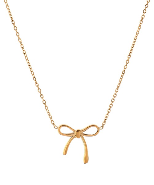 ANEMONE（アネモネ）の「【ステンレス】メタルリボンネックレス（ネックレス・レディース・ピンクゴールド/ゴールド・FREE）」の6枚目の写真