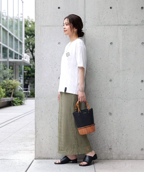 STYLE DELI(スタイルデリ)の「【Made in JAPAN】ポイントロゴTシャツ(Tシャツ/カットソー・レディース・ブラック/グリーン/ホワイト・FREE)」の10枚目の写真