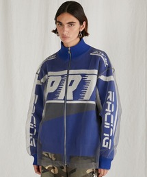 PRANK PROJECT | シアーレイヤードバイカラーニットブルゾン / Sheer Layered Bicolor Knit Blouson(ブルゾン)