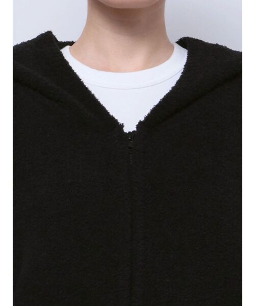 GYDA(ジェイダ)の「APPEARINGモールニットBIGパーカー(パーカー・レディース・ブラック/オフホワイト・FREE)」の10枚目の写真