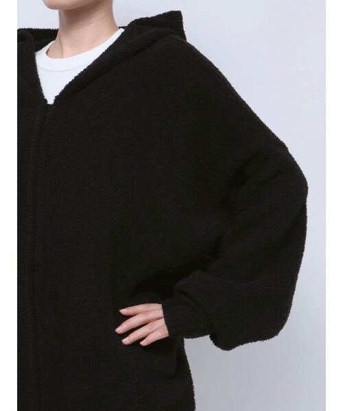 GYDA(ジェイダ)の「APPEARINGモールニットBIGパーカー(パーカー・レディース・ブラック/オフホワイト・FREE)」の9枚目の写真