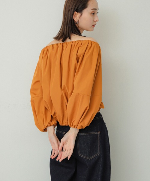 SENSE OF PLACE by URBAN RESEARCH（センスオブプレイスバイアーバンリサーチ）の「バルーンオフショルブラウス（シャツ/ブラウス・レディース・オフホワイト/キャメル/ブラック・ONE）」の18枚目の写真