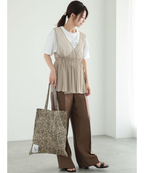 Te chichi(テチチ)の「ファブリックトートバッグ(ハンドバッグ・レディース・ブルー/ベージュ/ブラック・F)」の8枚目の写真