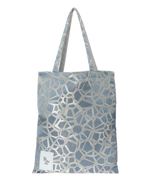 Te chichi(テチチ)の「ファブリックトートバッグ(ハンドバッグ・レディース・ブルー/ベージュ/ブラック・F)」の9枚目の写真