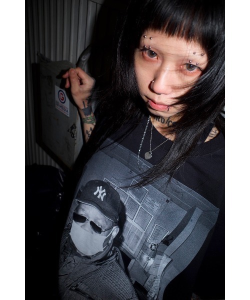EDIMAK PROJECT(エディマックプロジェクト)の「HYPER STREET SNAP by ヤオ(Tシャツ/カットソー・メンズ・ブラック・XL)」の6枚目の写真