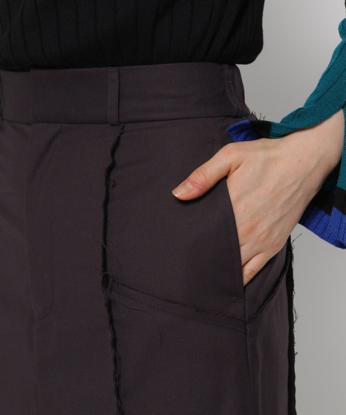 HARE(ハレ)の「TRカットオフナロースカート(HARE)(スカート・レディース・ブラック/バーガンディー・FREE)」の16枚目の写真