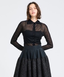 ESTNATION | ESTNATION / シアーフロンタブルカーディガン(ニット/セーター)