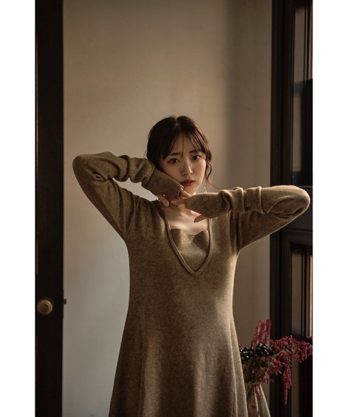 mideal（マイディール）の「lady knit onepiece / レディー