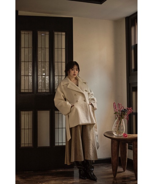 mideal（マイディール）の「lady knit onepiece / レディーニットワンピース（ワンピース・レディース・チャコールグレー/ベージュ・FREE）」の20枚目の写真