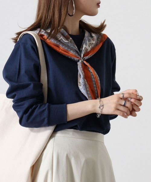 CROSS & STITCH(クロスステッチ)の「CROSS & STITCH 8.1オンス USAコットン ロングスリーブTシャツ/長袖Tシャツ(Tシャツ/カットソー・メンズ・ネイビー/ダークグリーン/サンドベージュ/ダークブラック/ナチュラル/ホワイト・S/XXL/XL/L/M)」の15枚目の写真