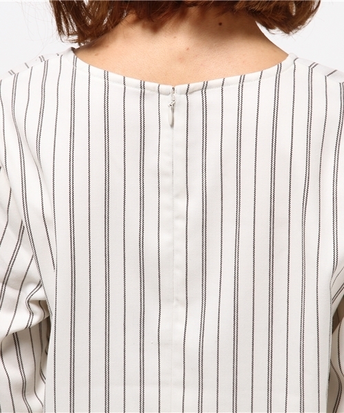 ROPE' PICNIC（ロペピクニック）の「ツイルストライププルオーバー（シャツ/ブラウス・レディース・キャメル/ネイビー/オフホワイト・38）」の8枚目の写真