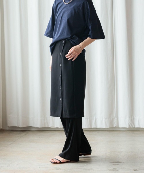 crewre ラップレイヤードＩラインスカート crewre online shop / ラップレイヤードIラインスカート