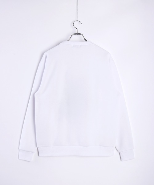 WESTSEA（ウエストシー）の「ストレッチ裏起毛 薔薇柄 バラ刺繍長袖トレーナー（スウェット・メンズ・ブラック系その他/ブラック/ホワイト・L/M）」の5枚目の写真