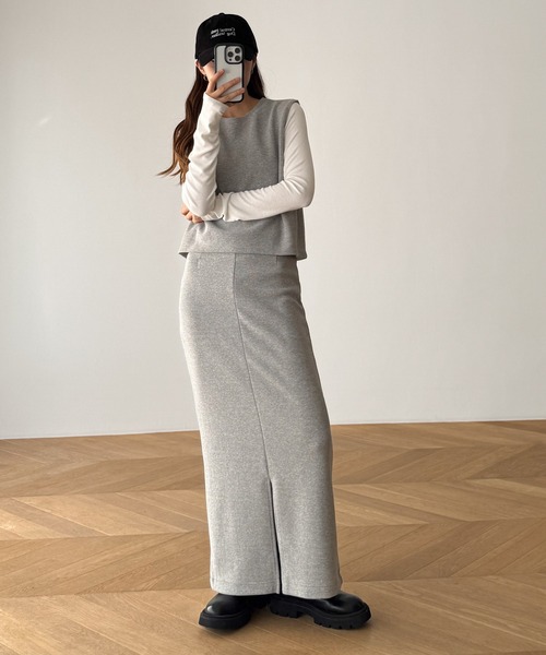 CANAL JEAN(キャナルジーン)の「El mar スムースロングスカート(スカート・レディース・ネイビー/グレー/ブラック・SMALL/MEDIUM)」の12枚目の写真