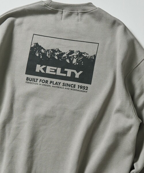 FREAK'S STORE（フリークスストア）の「限定展開 KELTY×FREAK'S STORE/ケルティ 別注 マウンテンデザイン バックプリント クルーネックスウェット（スウェット・メンズ・アッシュグレー/オフホワイト/スミクロ/ブラック/グレイッシュベージュ・SMALL/MEDIUM/LARGE）」の8枚目の写真