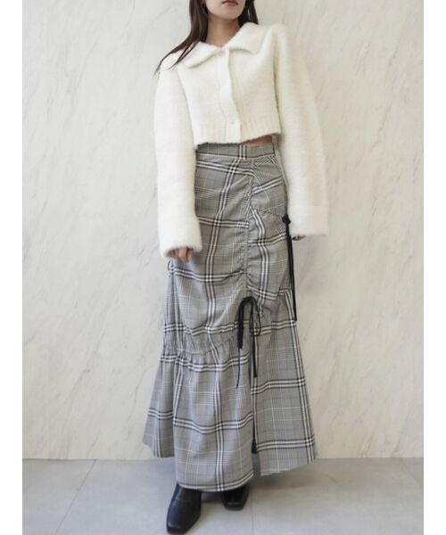 dazzlin（ダズリン）の「ギャザーリボンストリングマーメイド（スカート・レディース・チャコールグレー/ブラック/その他1・MEDIUM/SMALL/X-SMALL）」の17枚目の写真