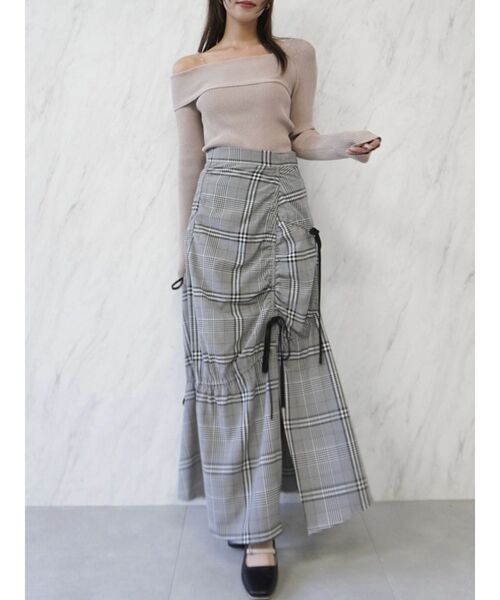 dazzlin（ダズリン）の「ギャザーリボンストリングマーメイド（スカート・レディース・チャコールグレー/ブラック/その他1・MEDIUM/SMALL/X-SMALL）」の19枚目の写真