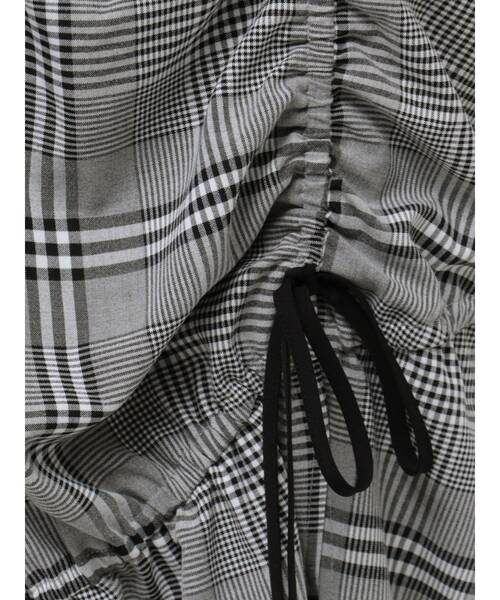 dazzlin（ダズリン）の「ギャザーリボンストリングマーメイド（スカート・レディース・チャコールグレー/ブラック/その他1・MEDIUM/SMALL/X-SMALL）」の4枚目の写真