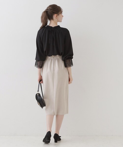 couture brooch（クチュールブローチ）の「◆【理想的な縦ライン・美脚効果】フェイクスエードダンボールスカート（スカート・レディース・ピンク系その他/チャコールグレー/ライトグレー・36/38/40/42）」の6枚目の写真