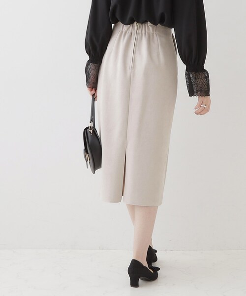 couture brooch（クチュールブローチ）の「◆【理想的な縦ライン・美脚効果】フェイクスエードダンボールスカート（スカート・レディース・ピンク系その他/チャコールグレー/ライトグレー・36/38/40/42）」の9枚目の写真