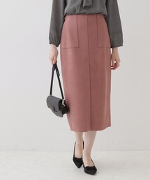 【理想的な縦ライン・美脚効果】フェイクスエードダンボールスカート