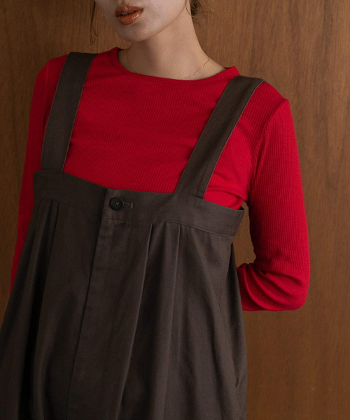 URBAN RESEARCH Sonny Label（アーバンリサーチサニーレーベル）の「スラブベーシックロングTシャツ（Tシャツ/カットソー・レディース・オフホワイト/チャコールグレー/レッド/ブラウン・FREE）」の5枚目の写真