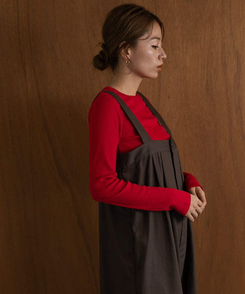 URBAN RESEARCH Sonny Label（アーバンリサーチサニーレーベル）の「スラブベーシックロングTシャツ（Tシャツ/カットソー・レディース・オフホワイト/チャコールグレー/レッド/ブラウン・FREE）」の8枚目の写真