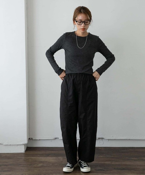 URBAN RESEARCH Sonny Label（アーバンリサーチサニーレーベル）の「スラブベーシックロングTシャツ（Tシャツ/カットソー・レディース・オフホワイト/チャコールグレー/レッド/ブラウン・FREE）」の21枚目の写真